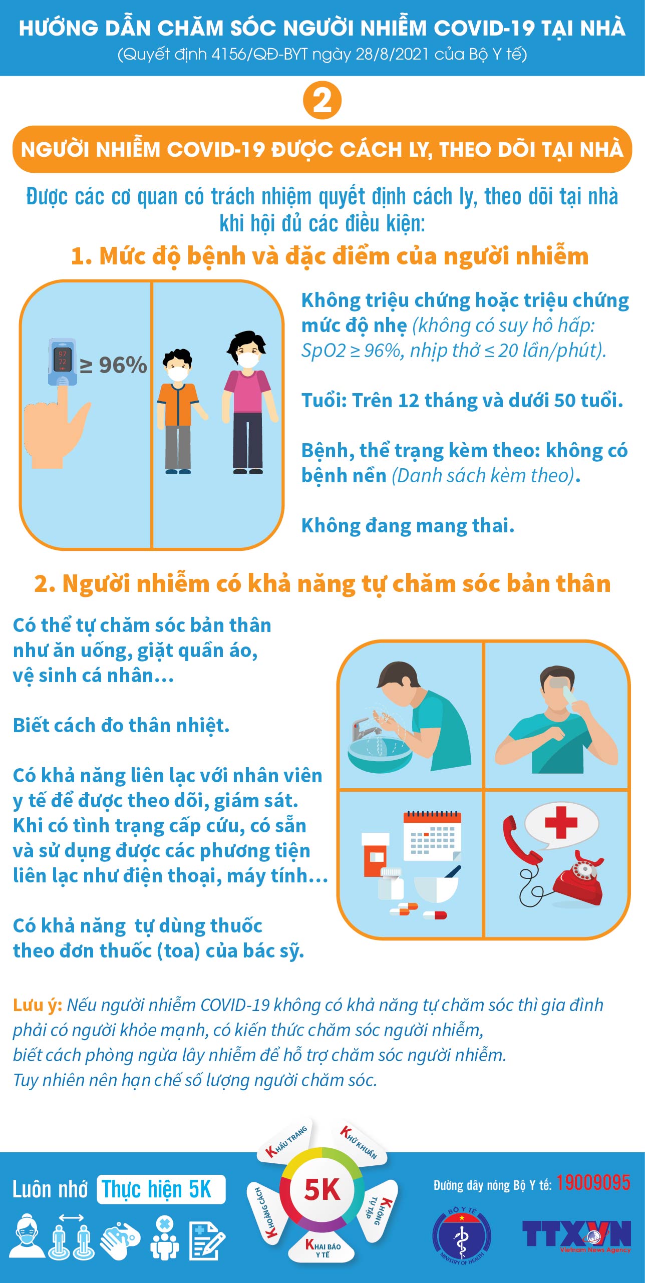 Infographic hướng dẫn chăm sóc người nhiễm Covid-19 tại nhà  - Ảnh 3.