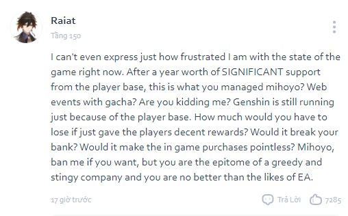 Bắt game thủ Genshin Impact phải gacha mới nhận được quà kỷ niệm 1 năm, miHoYo nhận mưa gạch đá - Ảnh 3.