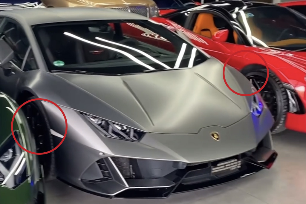 Lamborghini Huracan EVO độc nhất Việt Nam lọt thỏm giữa dàn siêu xe trăm tỷ, cách đỗ xe cũng gây chú ý - Ảnh 2.