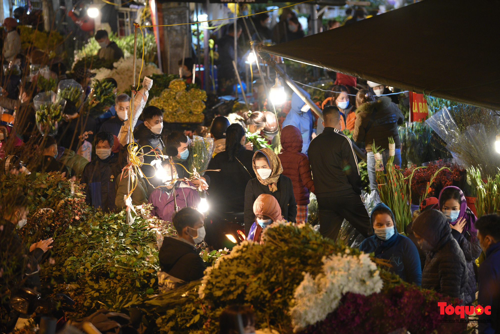 Chợ hoa đêm lớn nhất Hà Nội rộn ràng ngày cận Tết - Ảnh 5.