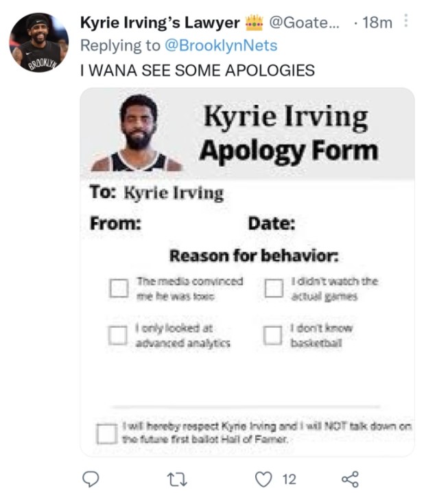 Kyrie Irving bùng nổ trong ngày trở lại, fan Brooklyn Nets tuyên bố: &quot;Chấm hết! Đưa chức vô địch đây&quot; - Ảnh 5.