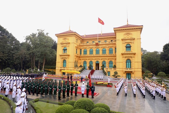 Thủ tướng Phạm Minh Chính chủ trì đón Thủ tướng Lào Phankham Viphavanh - Ảnh 3.