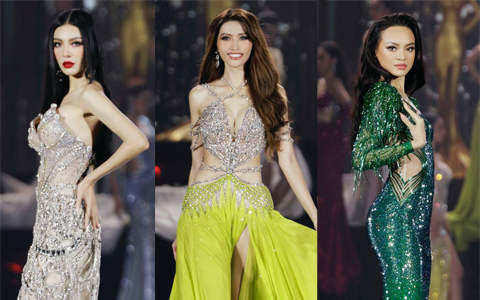 Trực tiếp Chung kết Hoa hậu Hoà bình Việt Nam 2022: Quỳnh Châu, Mai Ngô chính thức vào Top 10 - Ảnh 2.