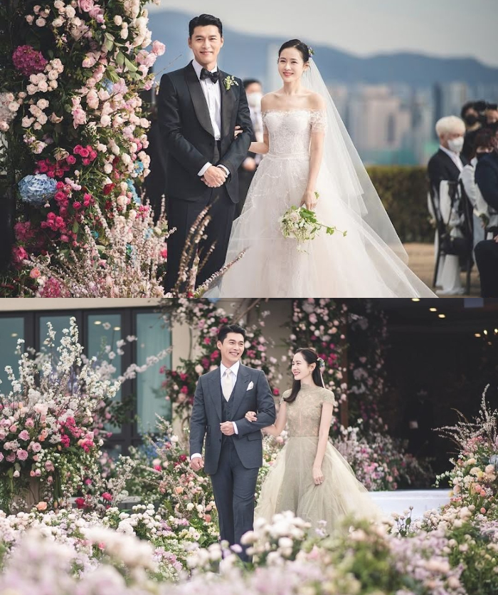 Năm 2022 Kbiz được mùa cưới: BinJin - Park Shin Hye mời toàn siêu sao, Gong Hyo Jin độc lạ bất ngờ - Ảnh 3.