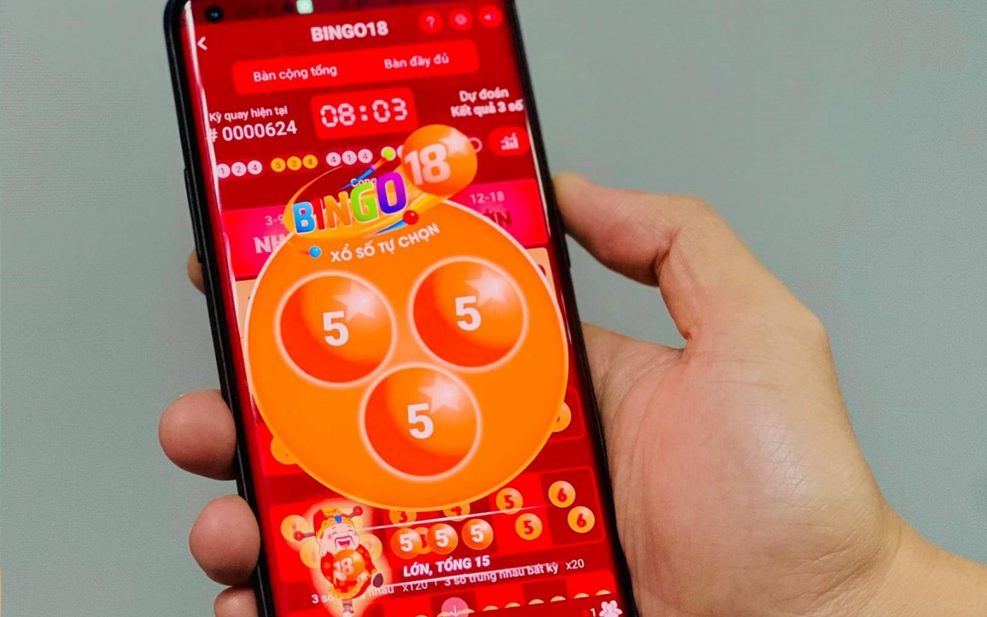 Xổ số quay nhanh trên điện thoại Bingo18 hút dân công sở - Ảnh 1.