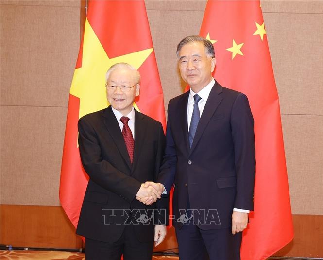 Tổng Bí thư Nguyễn Phú Trọng hội kiến Chủ tịch Quốc hội Trung Quốc và Chủ tịch Chính hiệp Trung Quốc - Ảnh 3.