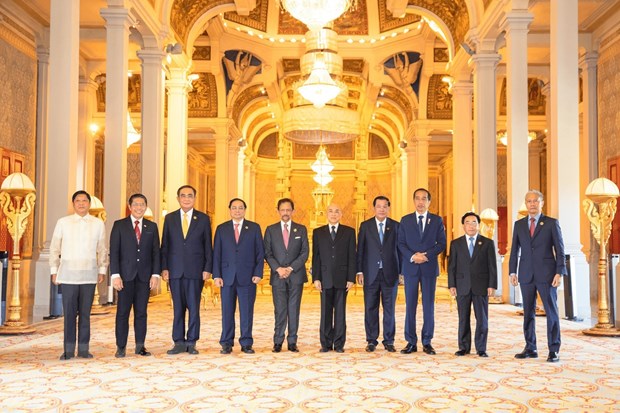Lãnh đạo các nước ASEAN tiếp kiến Quốc vương Campuchia - Ảnh 1.