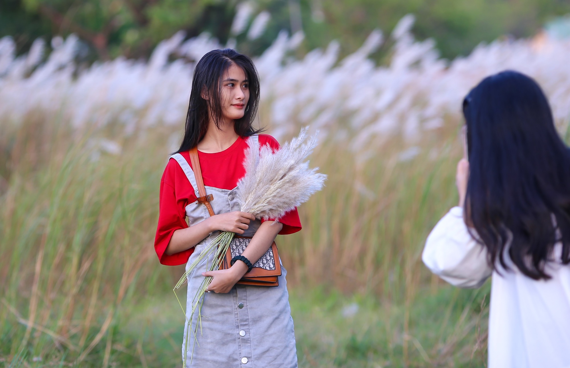 Người dân và du khách đổ xô check-in đồng cỏ lau trắng ở Đà Nẵng - Ảnh 4.