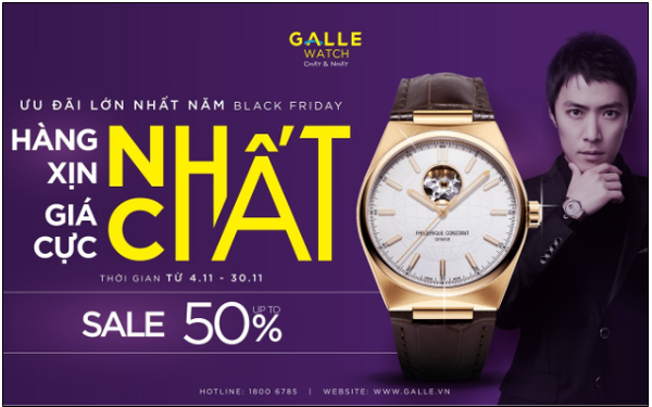 Black Friday - Mua đồng hồ chính hãng giá ưu đãi tại Đồng hồ Galle - Ảnh 1.