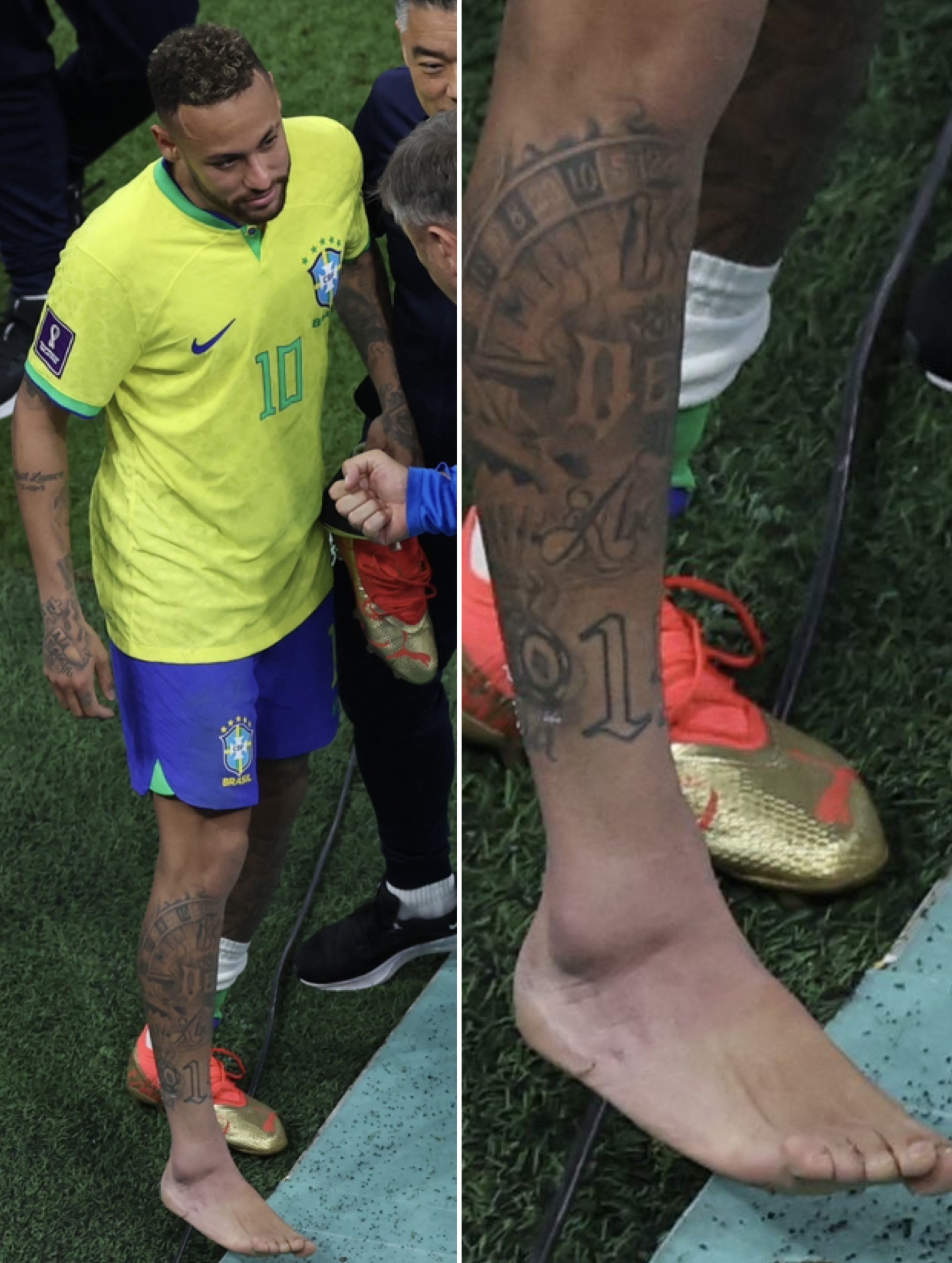 Neymar bật khóc vì chấn thương, mắt cá chân sưng vù