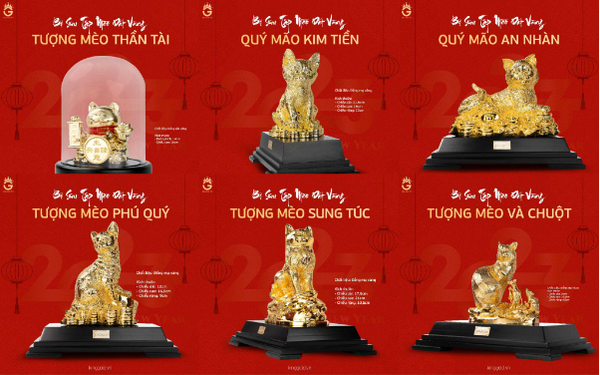 King Gold Art chính thức ra mắt bộ sưu tập tượng mèo vàng đón tết Quý Mão 2023 - Ảnh 1.