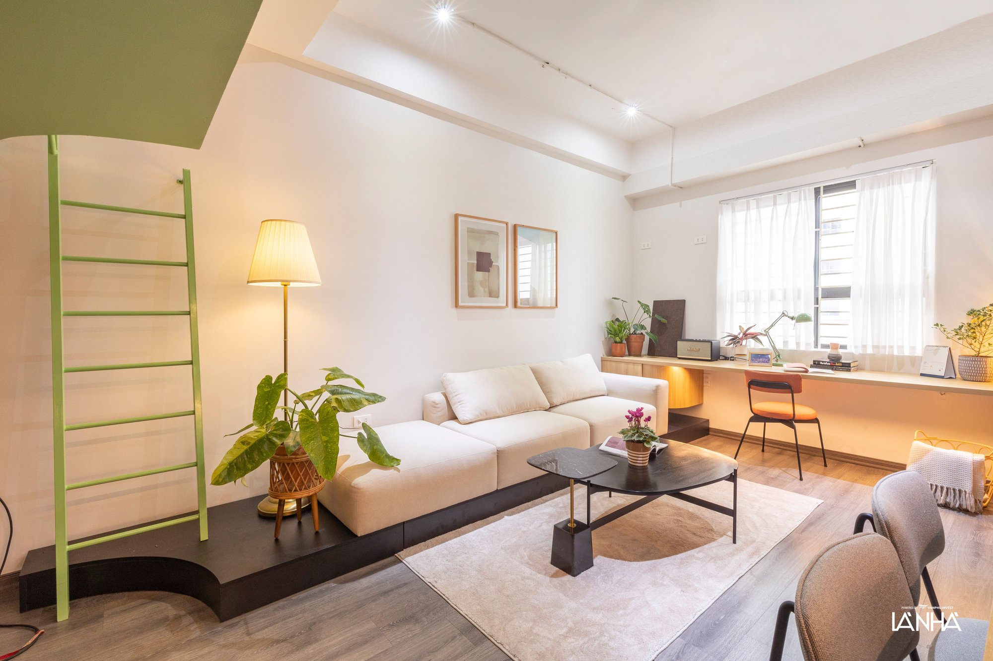 Căn hộ nhỏ 58m² ở Hà Nội có phòng khách rộng &quot;thênh thang&quot;, bí kíp nằm hết ở giải pháp sử dụng đồ nội thất tài tình  - Ảnh 3.