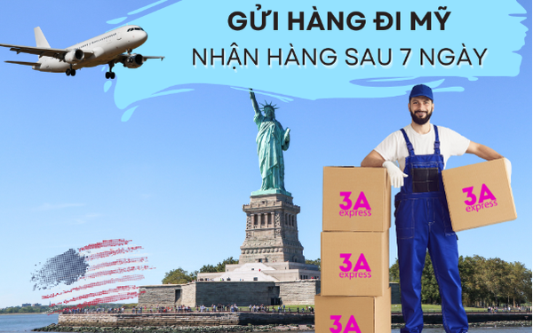 Dịch vụ gửi hàng đi Mỹ giá rẻ uy tín tại 3A Express - Ảnh 1.