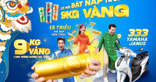 Cơ hội trúng 9kg vàng khi bật nắp Pepsi, 7UP và Mirinda  - Ảnh 1.