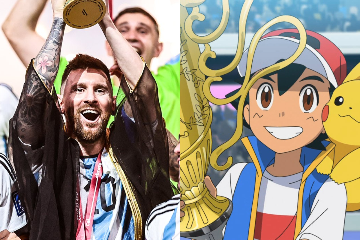 Messi và Ash có cùng độ tuổi và đều lần đầu vô địch giải đấu cấp độ World Cup trong lĩnh vực của mình