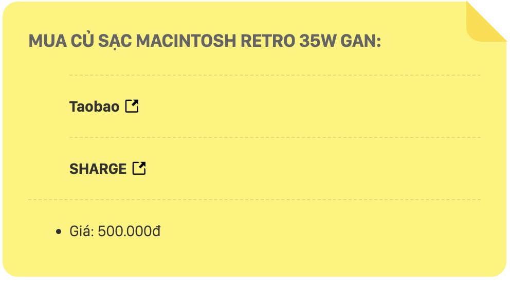 Củ sạc Macintosh độc lạ cho người dùng iPhone: Thiết kế hoài niệm, công suất 35W, giá chỉ 500.000 đồng - Ảnh 11.