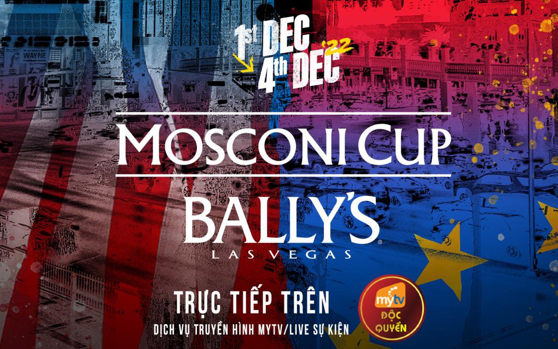 Giải Bia Pool Mosconi Cup 2022 trực tiếp và độc quyền trên Truyền hình