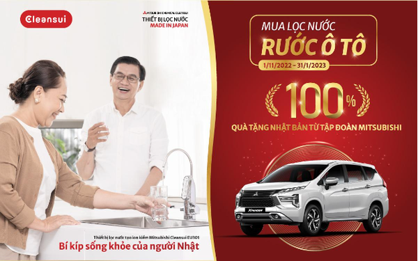 &quot;Mua lọc nước, rước ô tô&quot;: Khuyến mãi &quot;khủng&quot; với 100% quà tặng từ Mitsubishi - Ảnh 1.