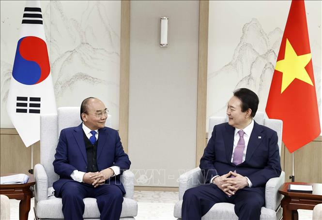 Lễ đón Chủ tịch nước Nguyễn Xuân Phúc thăm cấp Nhà nước tới Hàn Quốc - Ảnh 3.