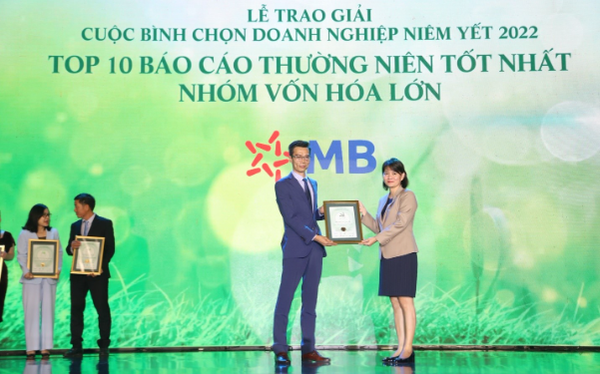 MB được vinh danh trong Top 10 doanh nghiệp niêm yết có báo cáo thường niên tốt nhất năm 2022 - Ảnh 1.