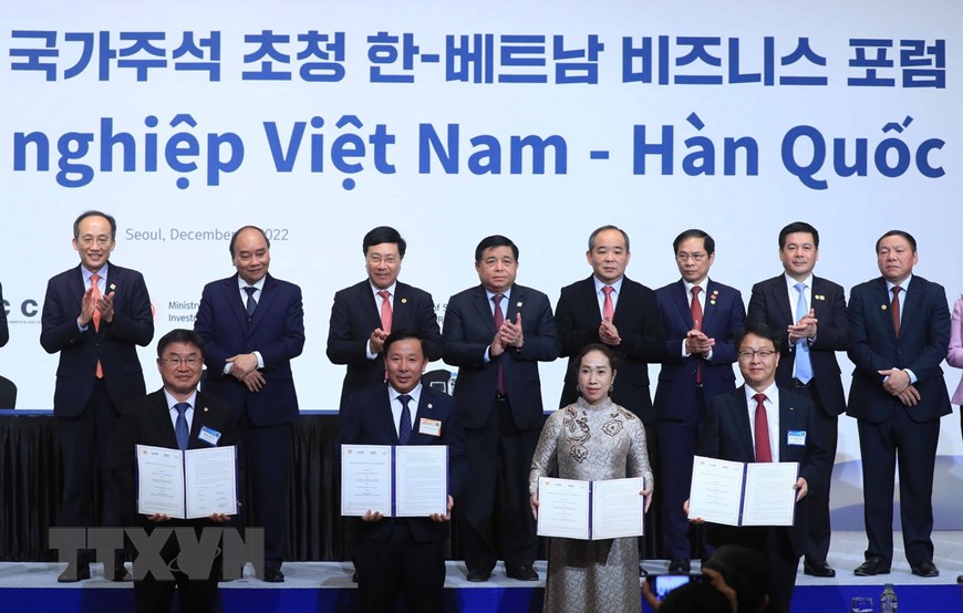 Chủ tịch nước dự Diễn đàn doanh nghiệp Việt-Hàn và chứng kiến lễ trao biên bản hợp tác giữa hai nước - Ảnh 5.