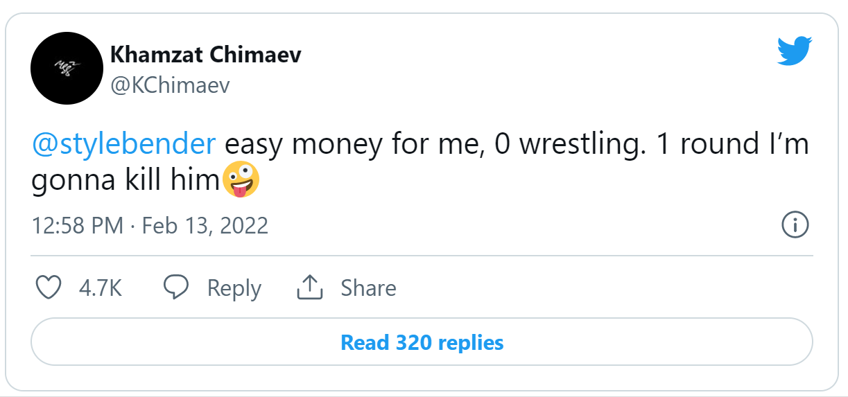 Hậu UFC 271, Khamzat Chimaev tuyên bố chỉ mất một hiệp để hạ Israel Adesanya - Ảnh 1.