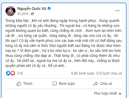 Doanh nhân Nguyễn Quốc Vũ đáp trả thẳng thắn những bàn tán của CĐM sau bữa tiệc sinh nhật tiền tỷ của vợ, khẳng định luôn một điều này! - Ảnh 3.