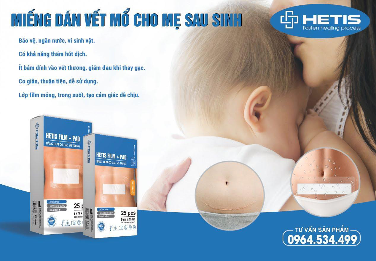 Mách các mẹ cách chăm sóc để vết mổ sau sinh nhanh lành, không sẹo với HETIS - Ảnh 2.