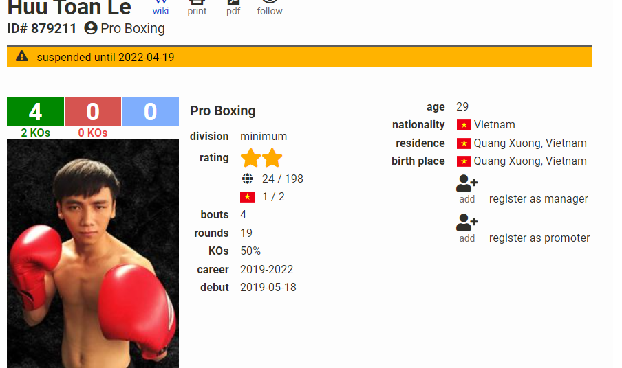 Lê Hữu Toàn thăng tiến mạnh mẽ trên BXH thế giới sau chiến tích giành đai WBA châu Á - Ảnh 1.