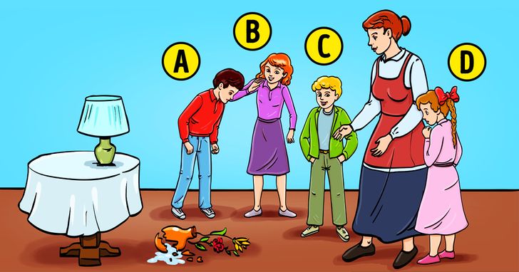 Quiz: Theo bạn, đứa trẻ nào đã làm vỡ bình hoa? Lựa chọn ấy chính là điều nói lên bản chất thật sự của con người bạn - Ảnh 1.