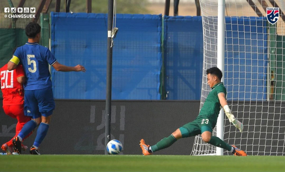 Đội trưởng thảm hoạ, U23 Thái Lan để tiền đạo U23 Trung Quốc lập hattrick trong 1 hiệp - Ảnh 1.