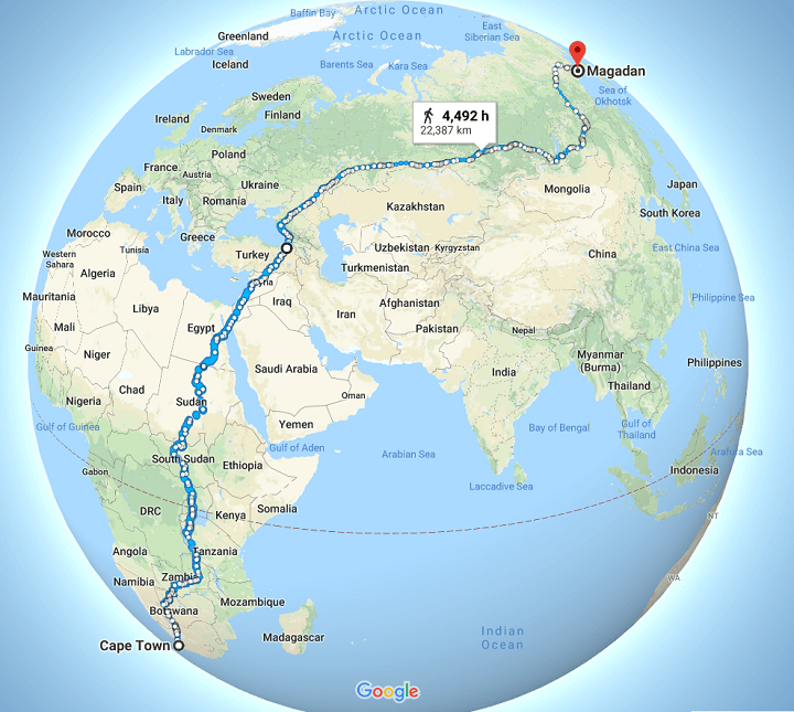 Quãng đường bộ dài nhất thế giới kéo dài từ Châu Phi cho tới Viễn Đông - Ảnh 1.