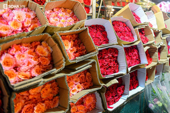 Nhiều ông chồng đội mưa rét lên chợ đêm Quảng An mua hoa tặng chị em phụ nữ - Ảnh 3.
