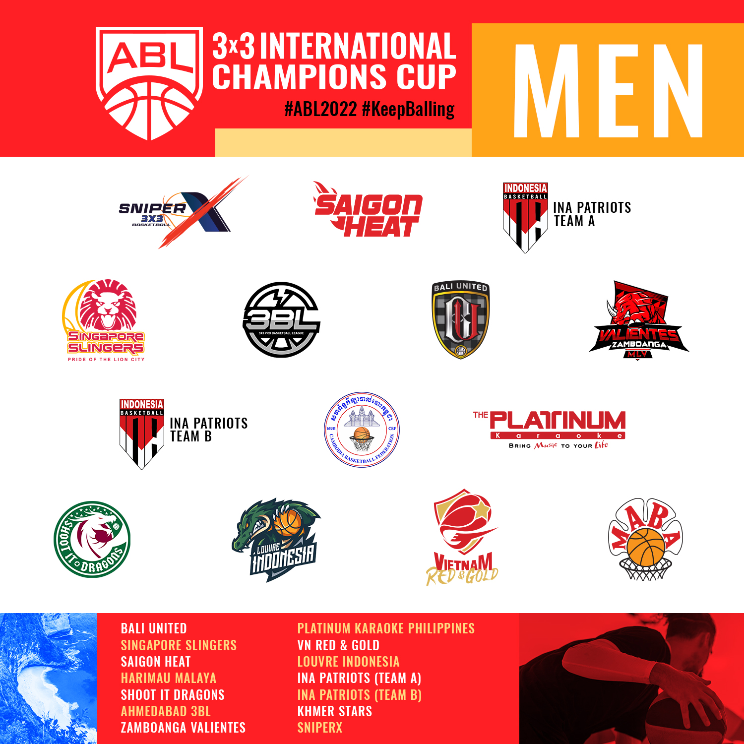 Hé lộ bản danh sách các đội bóng tham dự ABL 3x3 2022 và loạt trận giao hữu tiền SEA Games 31 - Ảnh 2.