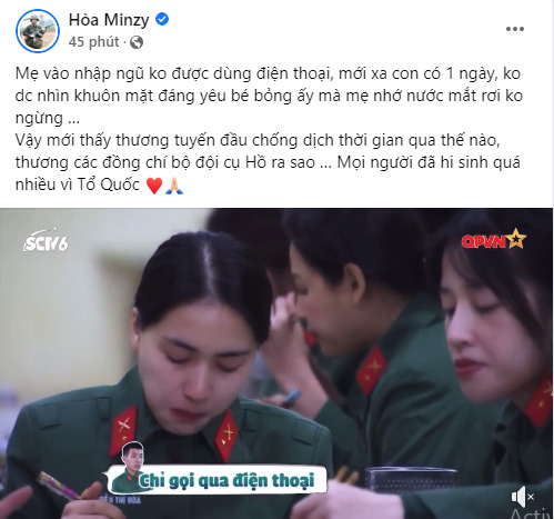 Hòa Minzy &quot;ăn cơm chan nước mắt&quot; vì nhớ Bo, lời tiểu đội trưởng an ủi càng thêm xúc động - Ảnh 2.