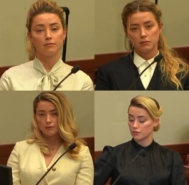 Amber Heard trên tòa: Trung thành với đồ đen, tóc tai rất điệu còn makeup thì luôn theo tông suy nhược nhất có thể - Ảnh 4.