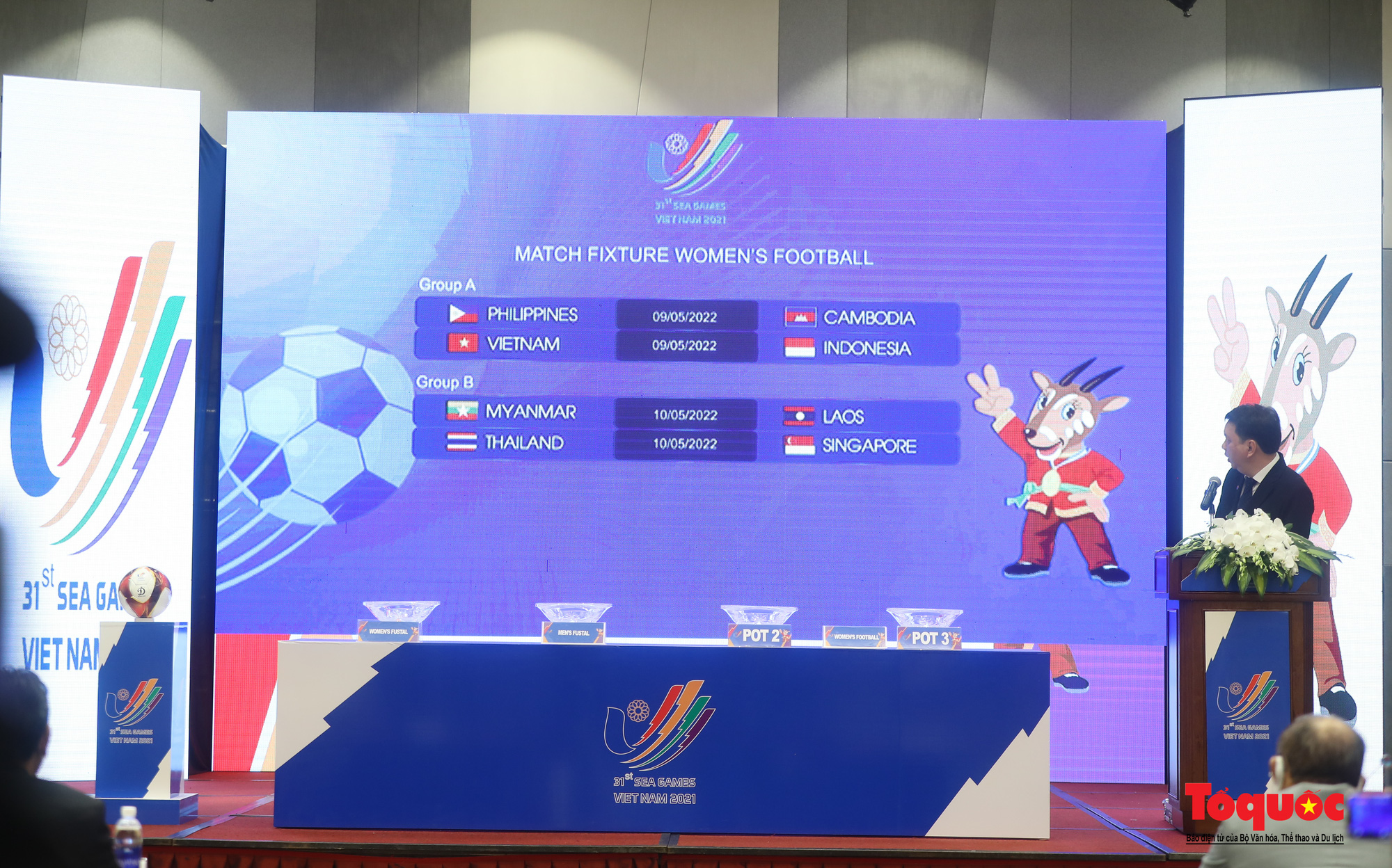 Bốc thăm môn bóng đá SEA Games 31: U23 Việt Nam và Indonesia gặp nhau ở trận mở màn - Ảnh 10.
