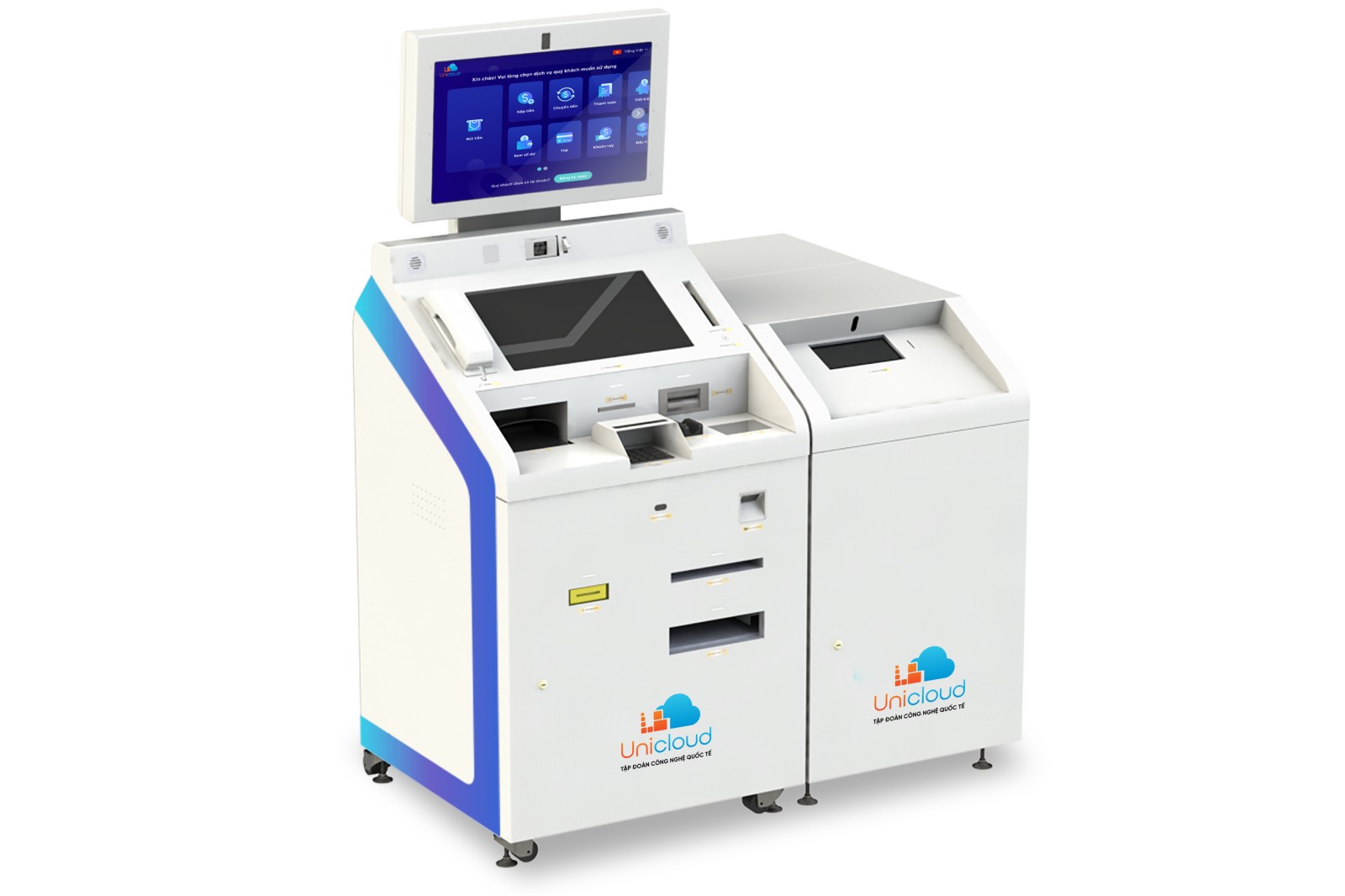 Máy giao máy giao dịch ngân hàng tự động STM - sản phẩm chủ lực của Tập đoàn công nghệ Unicloud - Ảnh 1.