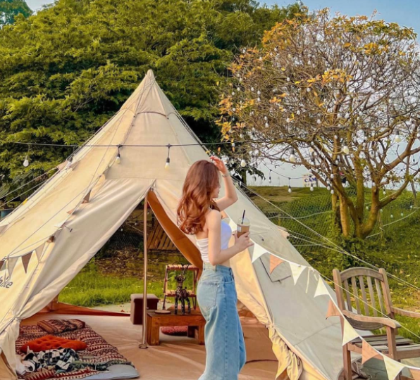 Trải nghiệm quán cà phê camping hot nhất tại Hà Nội: Ngồi bãi sông Hồng nhưng cứ ngỡ đang ở giữa Seoul - Ảnh 7.