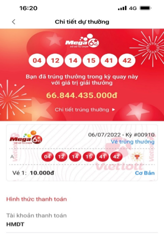  Thuê bao Mobifone đến từ Bình Định trúng Jackpot hơn 66,8 tỷ đồng qua Vietlott SMS - Ảnh 1.