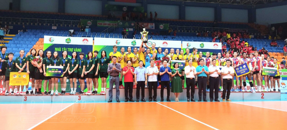 Geleximco Thái Bình đăng quang ngôi hậu tại giải bóng chuyền vô địch quốc gia cúp Hóa chất Đức Giang năm 2022 - Ảnh 1.