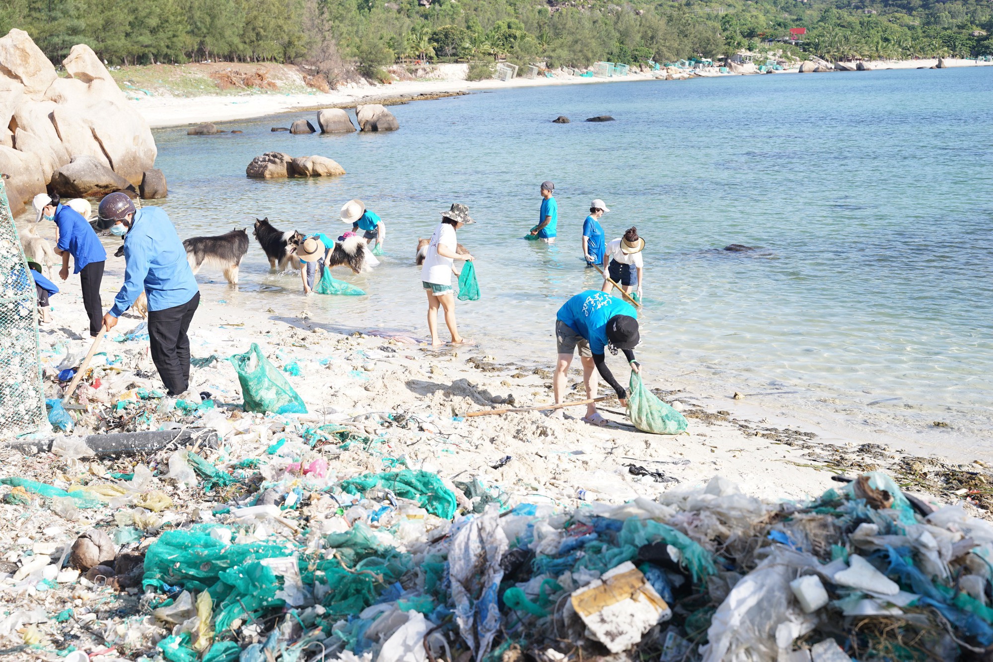 Người phụ nữ Hà Nội cùng con bỏ phố về biển dọn rác, thành lập nhóm tình nguyện làm sạch bờ biển - Ảnh 4.