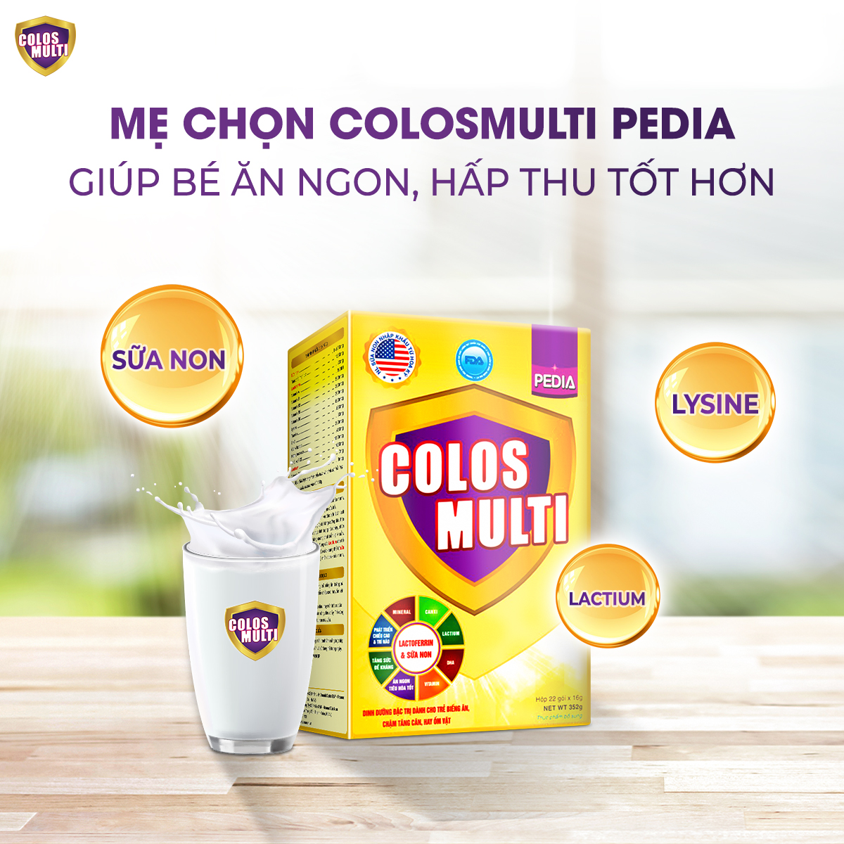 Thực phẩm bổ sung ColosMulti Pedia - Cùng mẹ chăm sóc bé yêu - Ảnh 2.