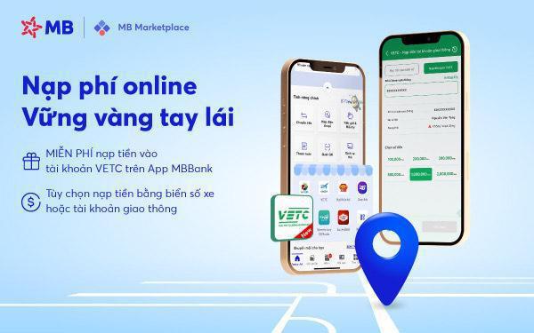 Nạp tiền vào tài khoản giao thông VETC hoàn toàn miễn phí trên App MBBank - Ảnh 1.