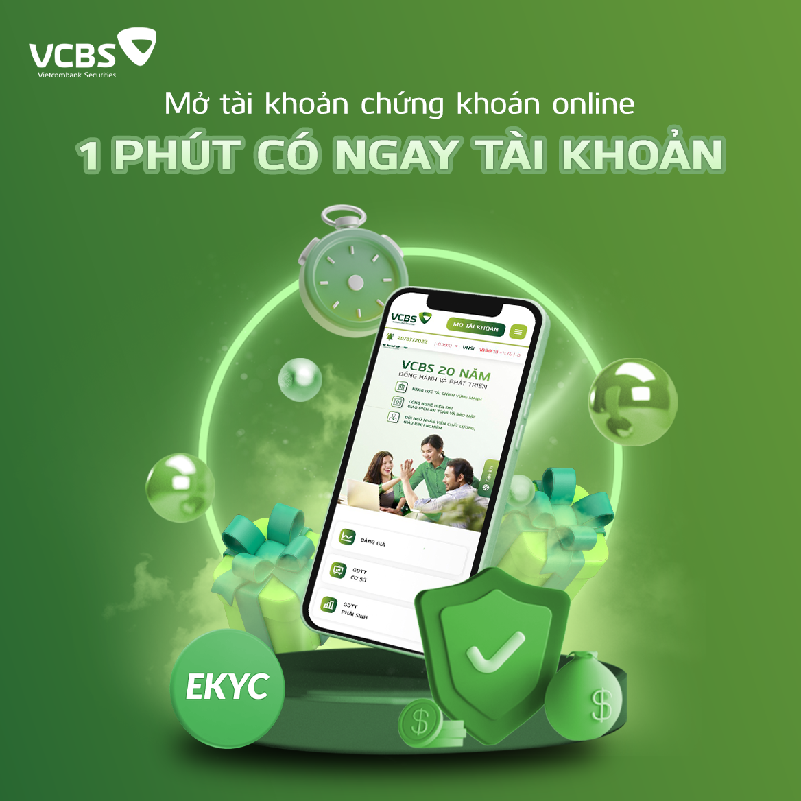 Mở tài khoản chứng khoán eKYC - VCBS tăng tốc trên đường đua công nghệ - Ảnh 2.