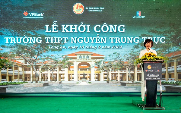 VPBank tài trợ 130 tỷ đồng xây dựng trường học tại Long An - Ảnh 1.