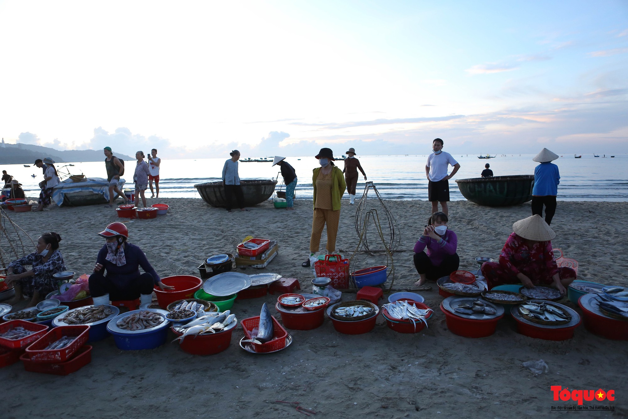 Ảnh: Chợ hải sản tươi rói bên bờ biển Đà Nẵng  - Ảnh 1.
