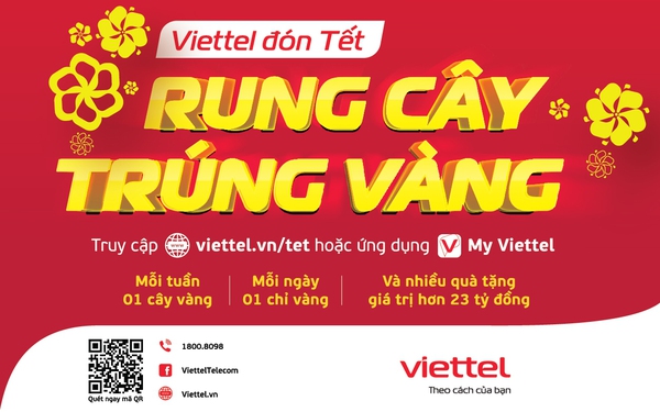 Viettel tặng khách hàng mỗi ngày 1 chỉ vàng, mỗi tuần 1 cây vàng nhân dịp Tết Nguyên đán  - Ảnh 1.