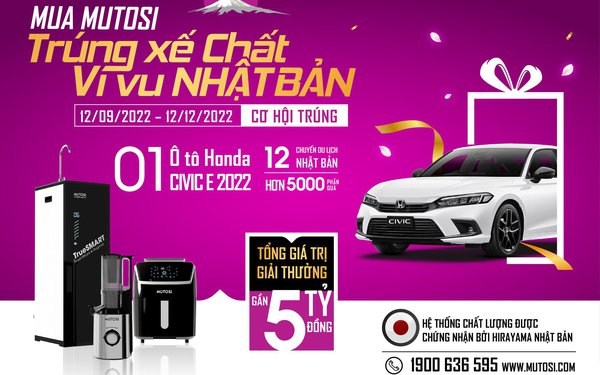 Mutosi trao giải ô tô Honda Civi E 2022 trị giá 730 triệu đồng cho khách hàng may mắn - Ảnh 1.