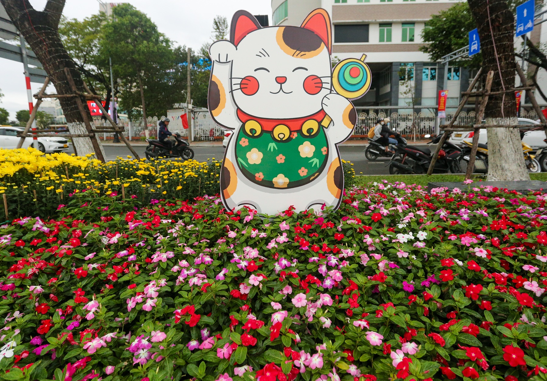 Lộ diện đàn linh vật mèo đủ sắc thái tại đường hoa Xuân Đà Nẵng - Ảnh 16.